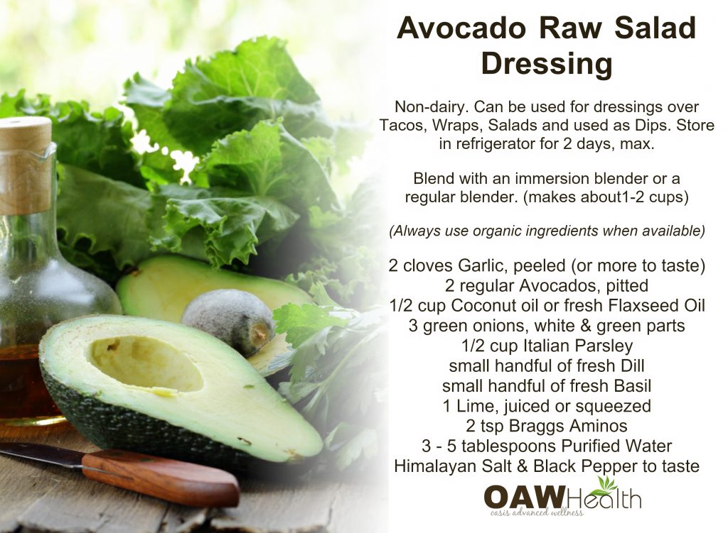 avocado raw salad dressing recipe