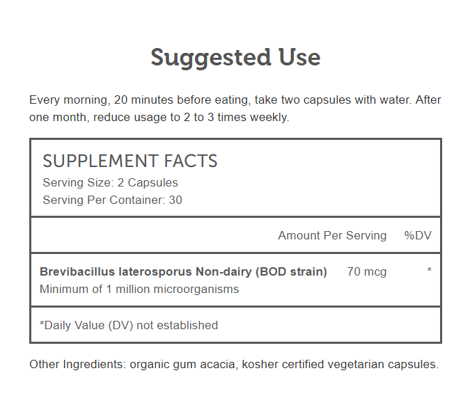 Latero-Flora Supplement Facts