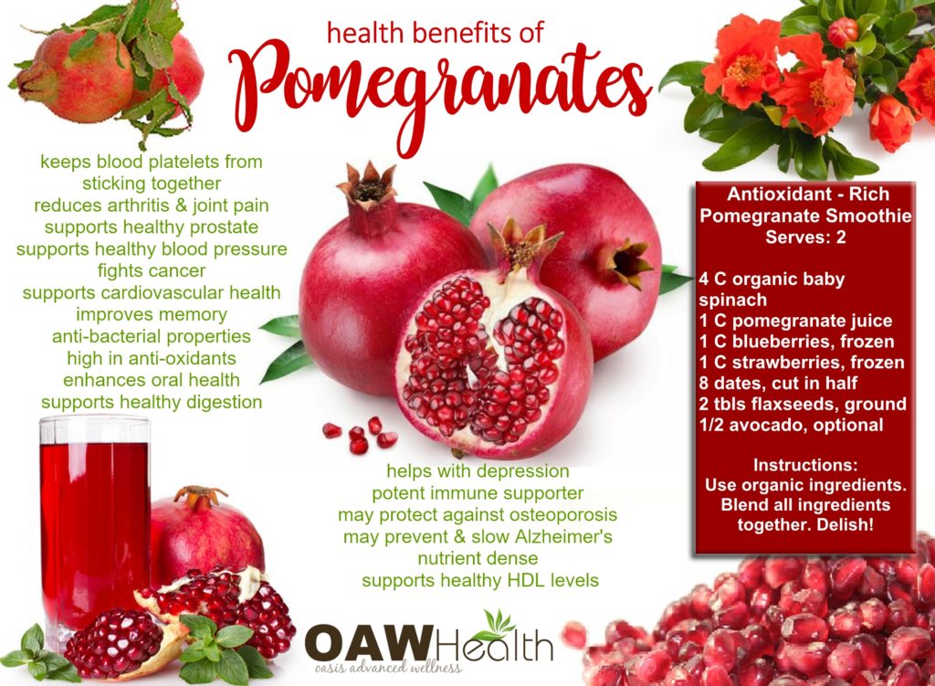 health benefits of eating pomegranate