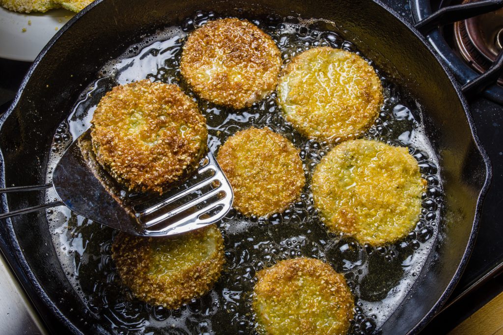 healthy southern fried green tomatoes