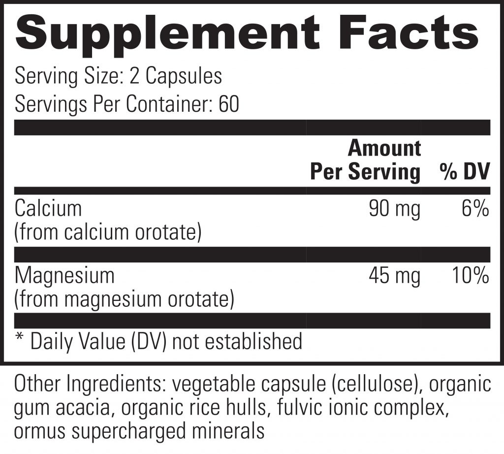 calcium and magnesium supplement facts