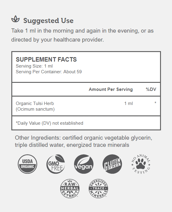 Tulsi-Holy-Basil Supplement Facts